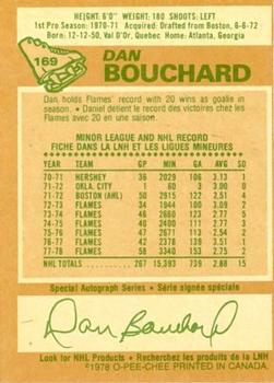 1978-79 O-Pee-Chee #169 Dan Bouchard Back