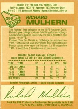 1978-79 O-Pee-Chee #256 Richard Mulhern Back