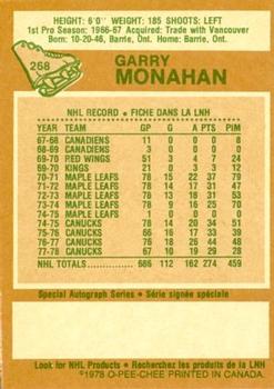 1978-79 O-Pee-Chee #268 Garry Monahan Back