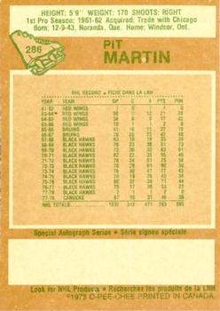 1978-79 O-Pee-Chee #286 Pit Martin Back