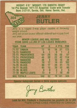 1978-79 O-Pee-Chee #304 Jerry Butler Back