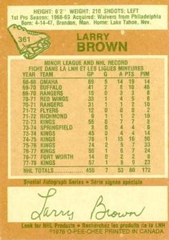 1978-79 O-Pee-Chee #361 Larry Brown Back