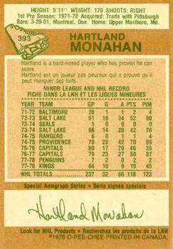 1978-79 O-Pee-Chee #393 Hartland Monahan Back