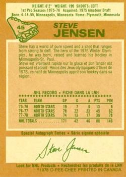 1978-79 O-Pee-Chee #45 Steve Jensen Back