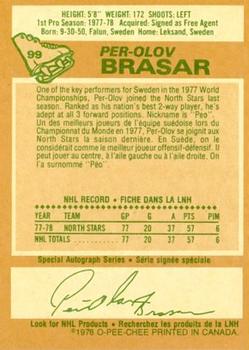 1978-79 O-Pee-Chee #99 Per-Olov Brasar Back