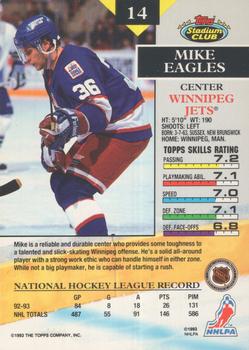 1993-94 Stadium Club - First Day Issue #14 Mike Eagles Back
