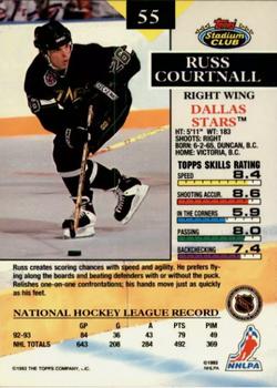 1993-94 Stadium Club - First Day Issue #55 Russ Courtnall Back