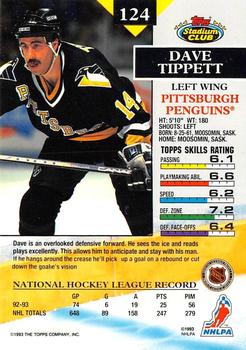 1993-94 Stadium Club - First Day Issue #124 Dave Tippett Back