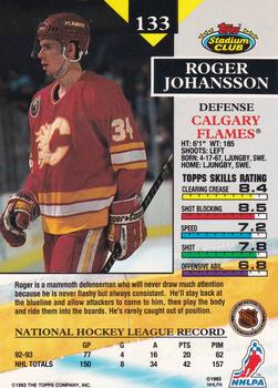 1993-94 Stadium Club - First Day Issue #133 Roger Johansson Back