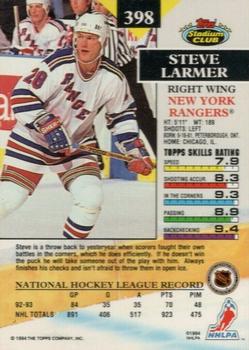 1993-94 Stadium Club - First Day Issue #398 Steve Larmer Back