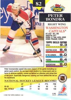 1993-94 Stadium Club - First Day Issue #82 Peter Bondra Back