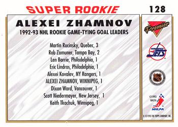 1993-94 Topps Premier - Gold #128 Alexei Zhamnov Back