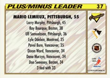 1993-94 Topps Premier - Gold #37 Mario Lemieux Back
