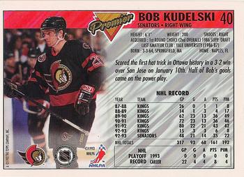 1993-94 Topps Premier - Gold #40 Bob Kudelski Back