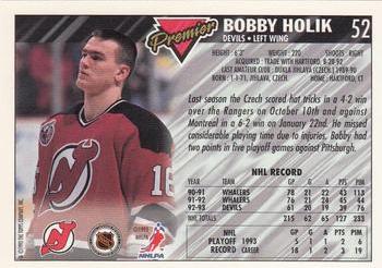 1993-94 Topps Premier - Gold #52 Bobby Holik Back