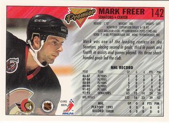 1993-94 Topps Premier - Gold #142 Mark Freer Back