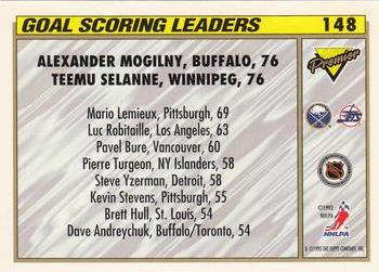 1993-94 Topps Premier - Gold #148 Alexander Mogilny / Teemu Selanne Back