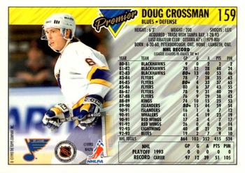 1993-94 Topps Premier - Gold #159 Doug Crossman Back