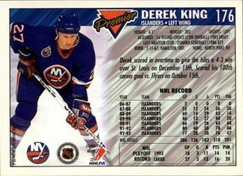 1993-94 Topps Premier - Gold #176 Derek King Back