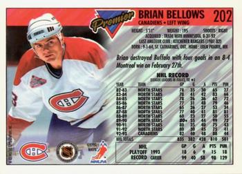 1993-94 Topps Premier - Gold #202 Brian Bellows Back