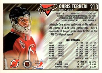 1993-94 Topps Premier - Gold #213 Chris Terreri Back