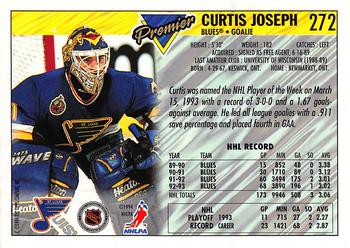 1993-94 Topps Premier - Gold #272 Curtis Joseph Back