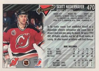 1993-94 Topps Premier - Gold #470 Scott Niedermayer Back