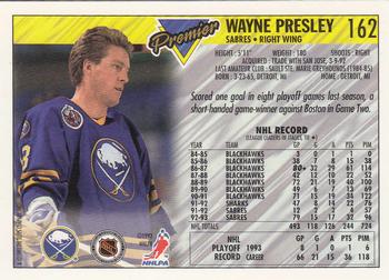 1993-94 Topps Premier - Gold #162 Wayne Presley Back