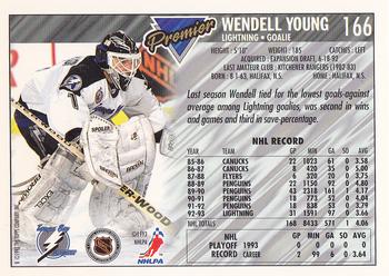 1993-94 Topps Premier - Gold #166 Wendell Young Back