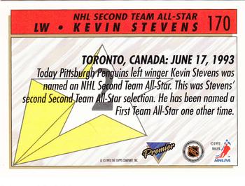 1993-94 Topps Premier - Gold #170 Kevin Stevens Back