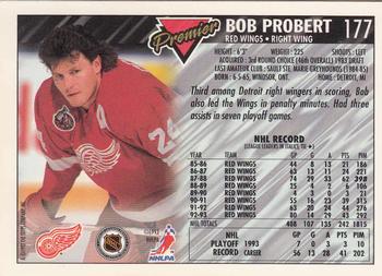 1993-94 Topps Premier - Gold #177 Bob Probert Back