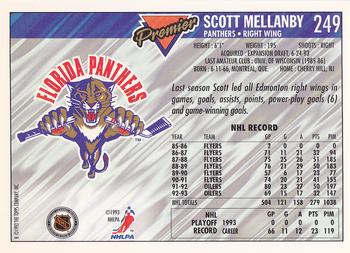 1993-94 Topps Premier - Gold #249 Scott Mellanby Back