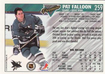 1993-94 Topps Premier - Gold #259 Pat Falloon Back
