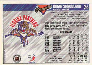 1993-94 Topps Premier - Gold #26 Brian Skrudland Back