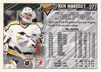 1993-94 Topps Premier - Gold #277 Ken Wregget Back