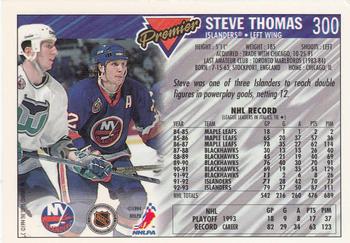 1993-94 Topps Premier - Gold #300 Steve Thomas Back