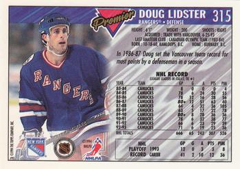 1993-94 Topps Premier - Gold #315 Doug Lidster Back