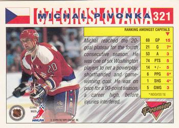 1993-94 Topps Premier - Gold #321 Michal Pivonka Back