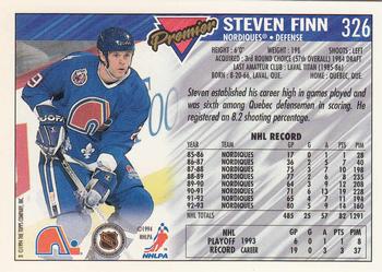 1993-94 Topps Premier - Gold #326 Steven Finn Back