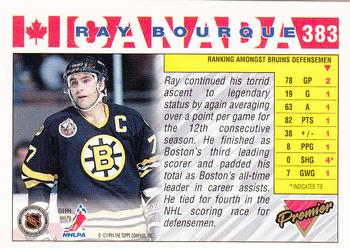 1993-94 Topps Premier - Gold #383 Ray Bourque Back