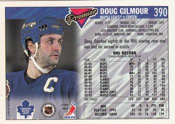 1993-94 Topps Premier - Gold #390 Doug Gilmour Back