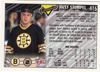1993-94 Topps Premier - Gold #416 Jozef Stumpel Back