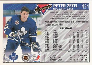 1993-94 Topps Premier - Gold #454 Peter Zezel Back