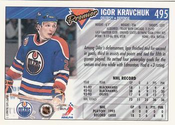1993-94 Topps Premier - Gold #495 Igor Kravchuk Back