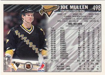 1993-94 Topps Premier - Gold #498 Joe Mullen Back
