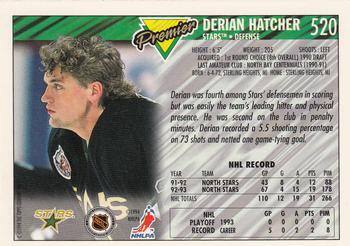 1993-94 Topps Premier - Gold #520 Derian Hatcher Back