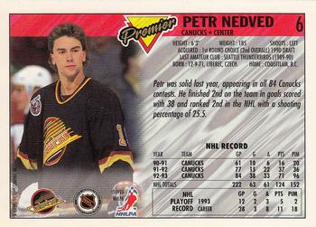 1993-94 Topps Premier - Gold #6 Petr Nedved Back