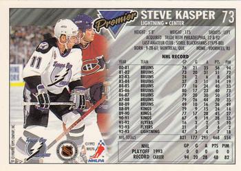 1993-94 Topps Premier - Gold #73 Steve Kasper Back