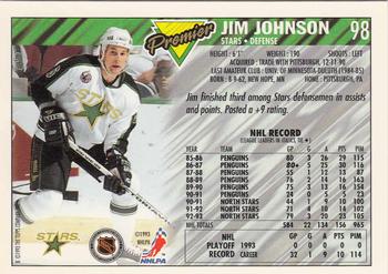 1993-94 Topps Premier - Gold #98 Jim Johnson Back