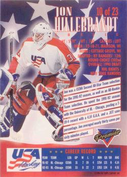 1993-94 Topps Premier - Team USA #10 Jon Hillebrandt Back